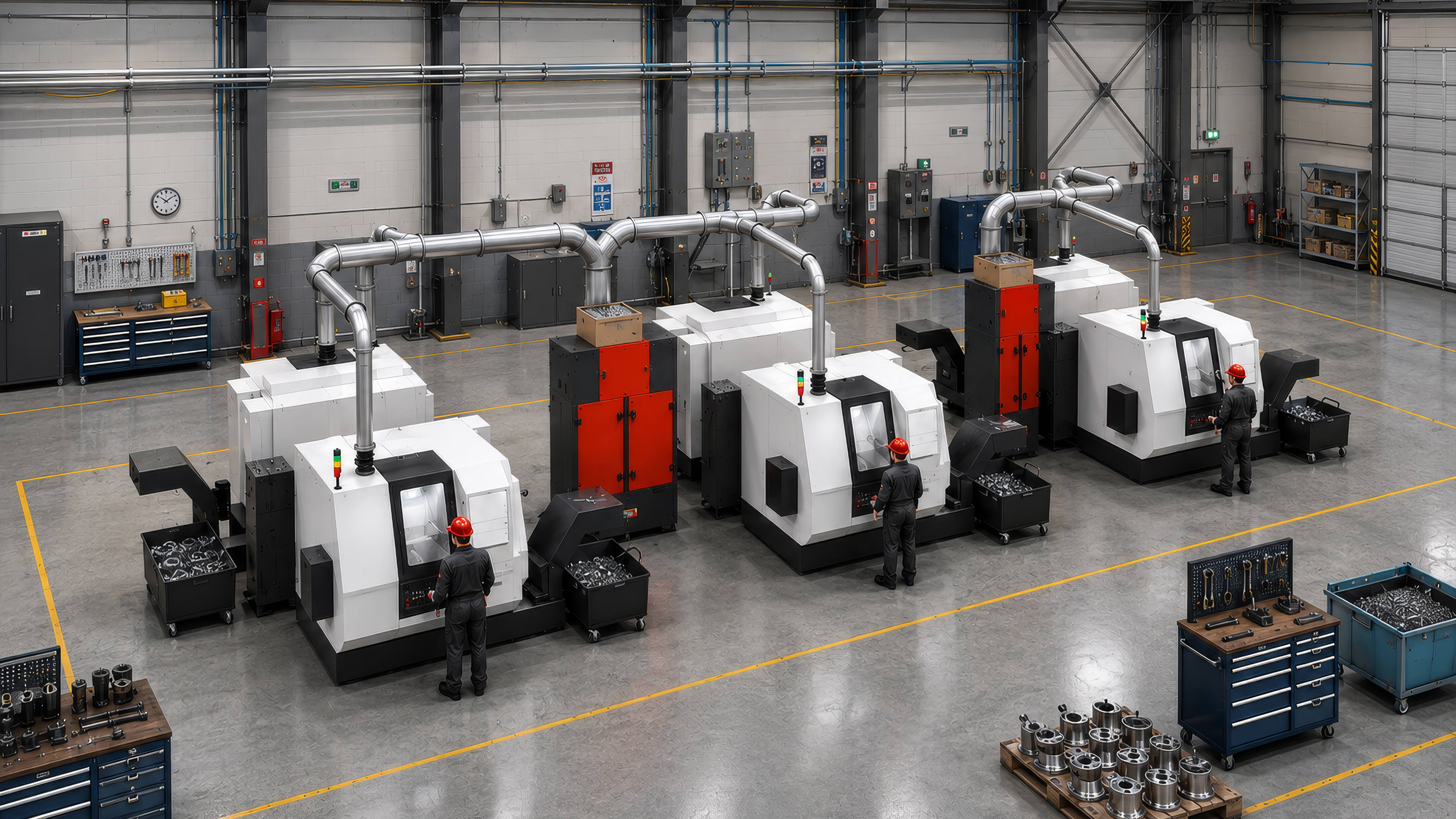 Zerspanung und CNC-Bearbeitung Absaugung